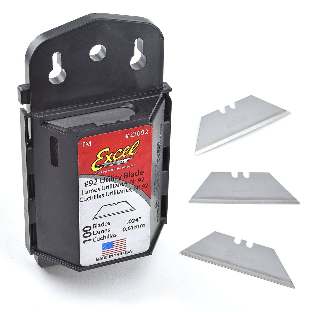 Excel Utility Knife Blades, 2-Notch, Bulk Pack of 100