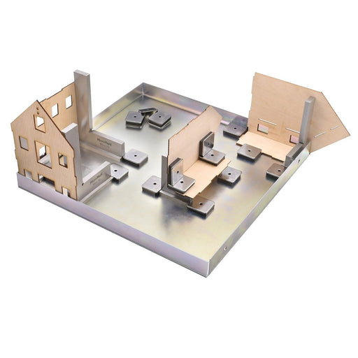 Wide Base Vertical Steel Mini Square, 2"