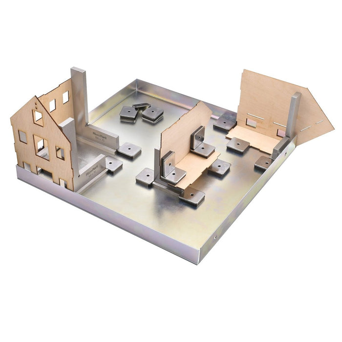 Wide Base Vertical Steel Mini Square, 2"