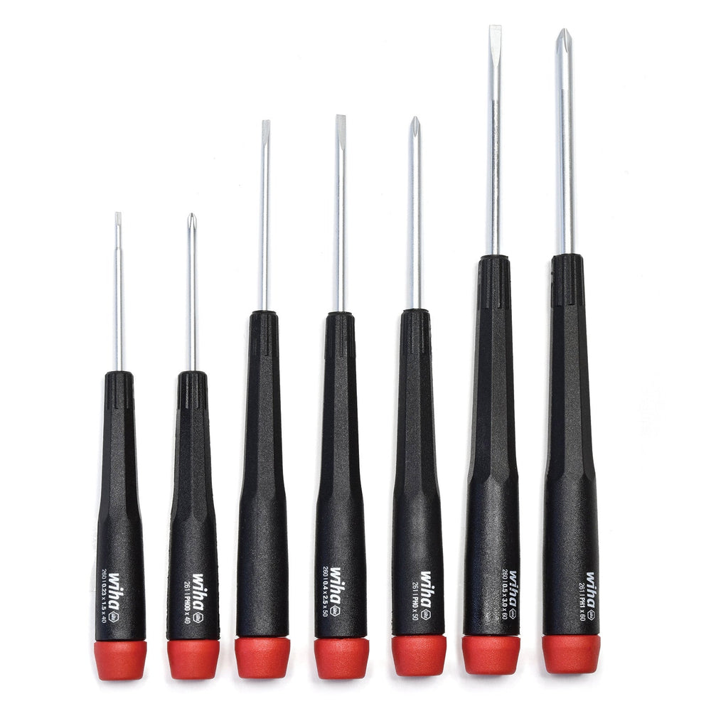 Wiha® 7-piece Precision Slotted and Phillips Screwdriver Set