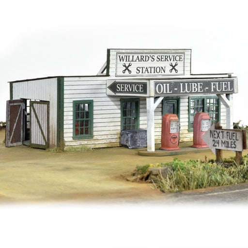 Willard's Service Station, HO Scale, By Scientific