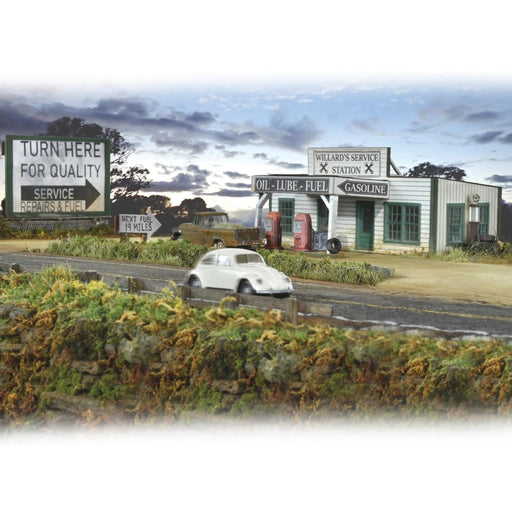 Willard's Service Station, HO Scale, By Scientific